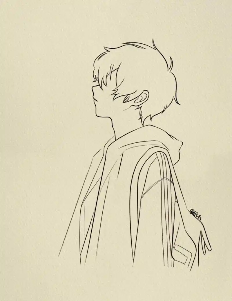 侧颜# #男生头像# #男头# #侧脸# #寻找小红书绘画大神# #画画的日常