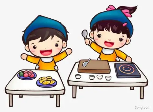 矢量手绘吃饭儿童png素材透明免抠图片卡通手绘