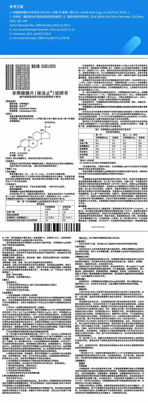 非那雄胺片(保法止)(非那雄胺片)_说明书_作用_效果_价格_健客网