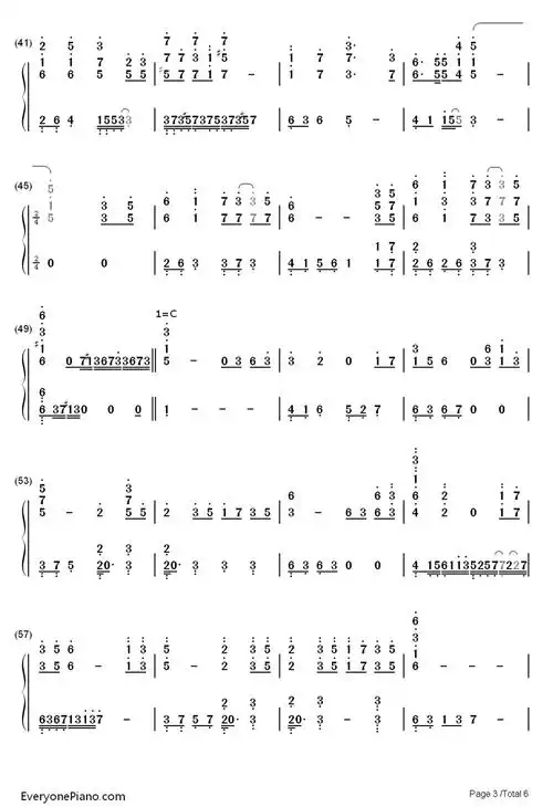 epic tribute medley-久石让(joe hisaishi)双手简谱预览3