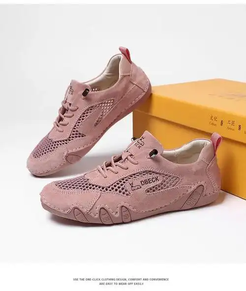 清仓女鞋夏季网面透气平底女士休闲真皮小皮鞋子网鞋公羊牛牛特价