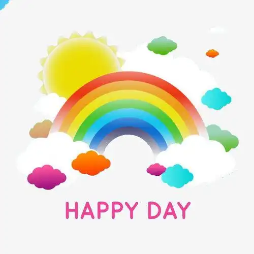 彩虹简笔画彩色彩虹简笔画彩色可爱