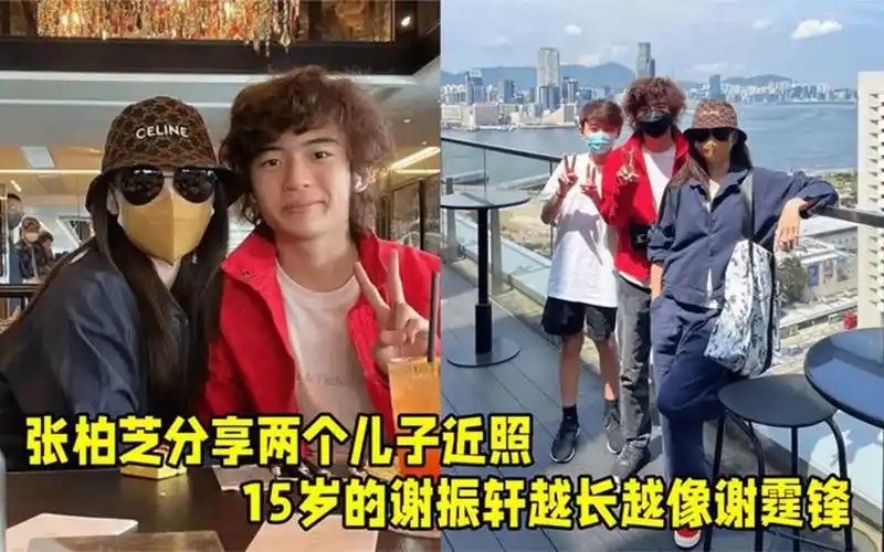 张柏芝为儿子庆生,15岁谢振轩模样变化大,越长越像爸爸谢霆锋