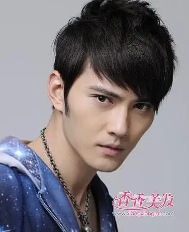 男的菱形脸适合的刘海图片