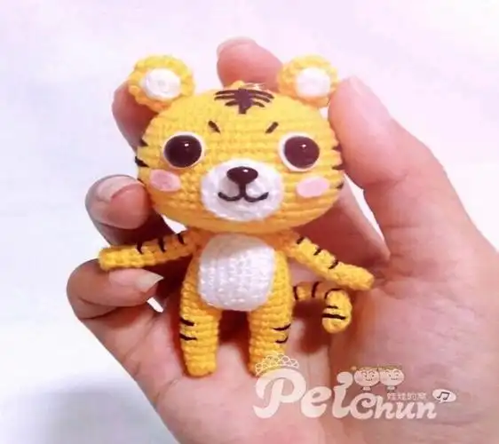 钩针图解小老虎挂件玩偶图解