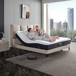 cheers芝华仕轻奢智能床多功能双人大床电动可升降真皮床主卧18米z008