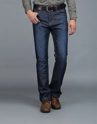 战地吉普 2015秋冬季新款休闲修身深色加绒牛仔裤男 8030 38/3尺