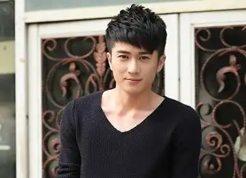 男生蓬松斜刘海发型图片