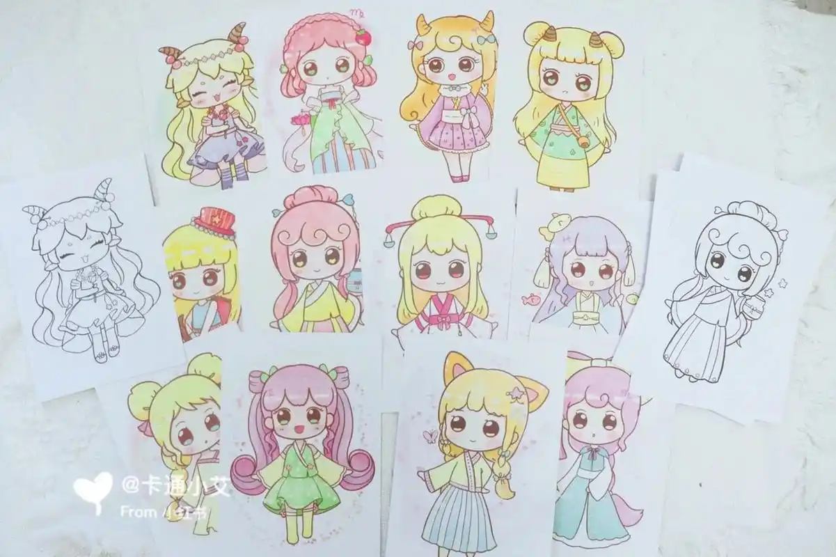 原创可爱古风公主 萌萌哒q版公主十二星座 十二生肖可爱合集9494