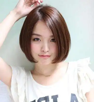 胖人头发少短发发型 短发胖女孩发型图片(3)