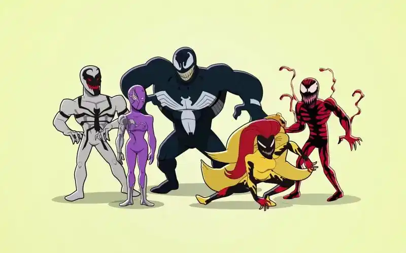 漫威五大共生体,毒液只能算普通,后面这几位实力都比毒液强?