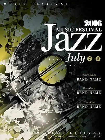 爵士乐_海报_模版_设计_黑胶唱片_图片大全—全景创意图库(quanjing.