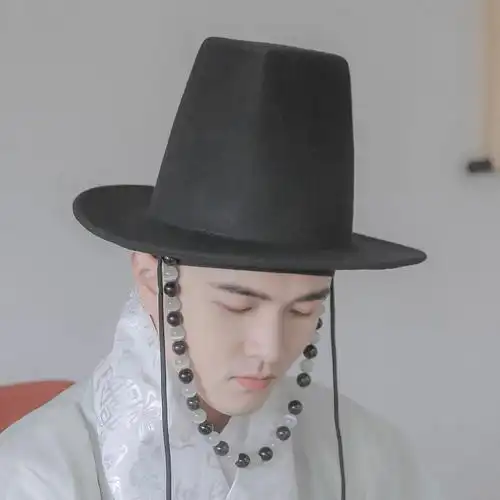 乌衣巷大帽明制首复原汉服配饰手工帽子珠链翎羽汉服定制