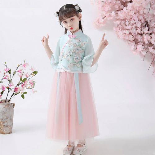 儿童汉服女童超仙古装小女孩公主夏装中国风夏季童装薄款连衣裙子