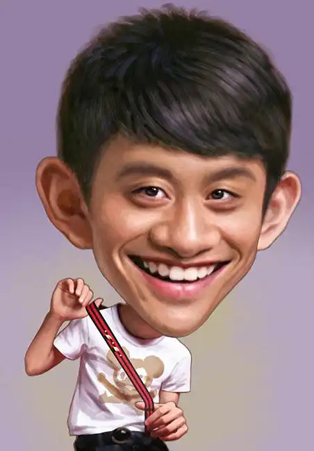 明星漫画像,成龙的鼻子,张一山的耳朵,最后一个够你笑十年!