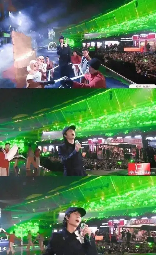 王一博演唱会#想到一件事…凡是王一博参与拼盘晚会舞台全被绿海承包