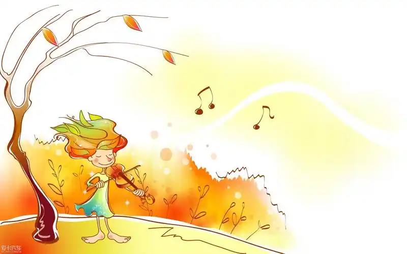 可爱简笔画手绘插图秋日童趣-爱卡汽车网论坛