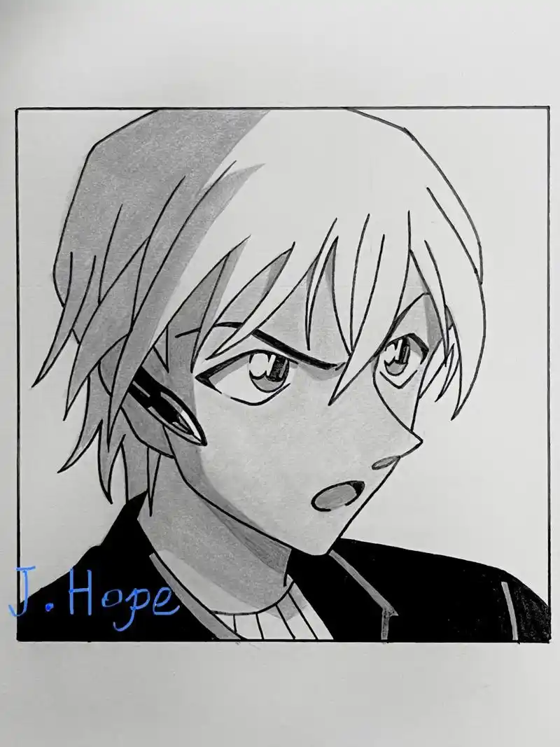 手把手教你画《名侦探柯南》安室透.