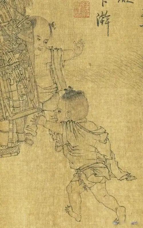 南宋李嵩传世的重要作品货郎图全图和局部赏析