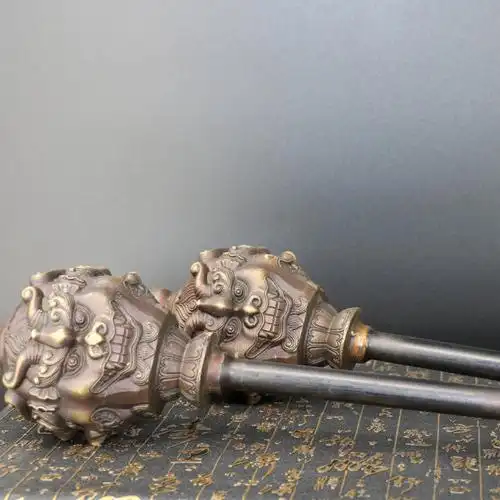 批发黄铜健身大锤 复古榔头兵器 榔头兵器 铜锤收藏价值高