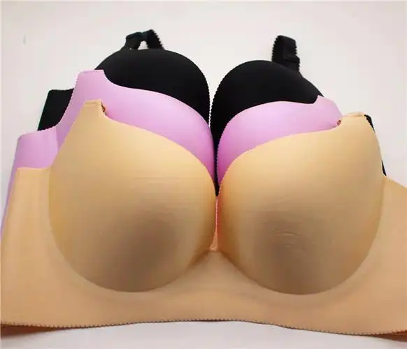 品牌原单清仓库存一片式无痕大罩杯透气网超薄聚拢无钢圈文胸d杯