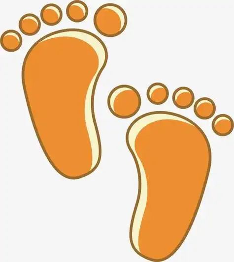 幼儿园上楼梯脚印简笔画