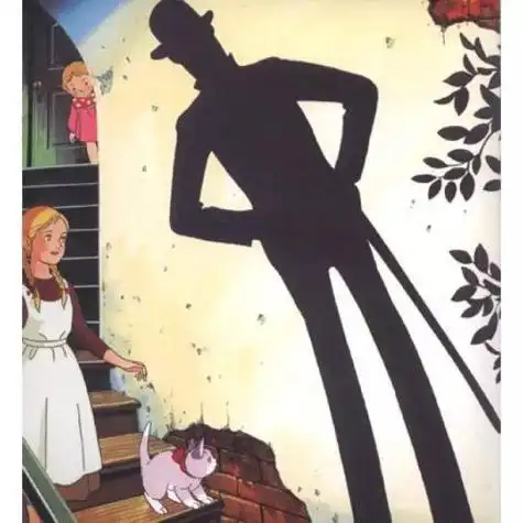 长腿叔叔里的人物简笔画