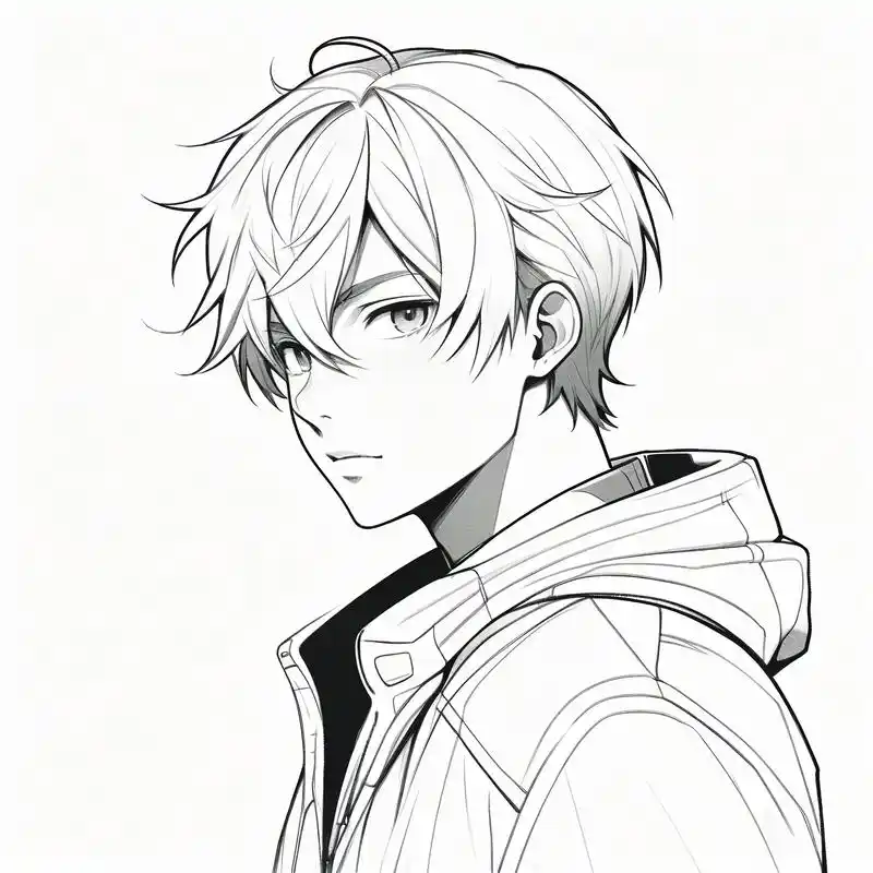 黑白线稿男生头像,谁用谁帅系列!做头像真的很好看!