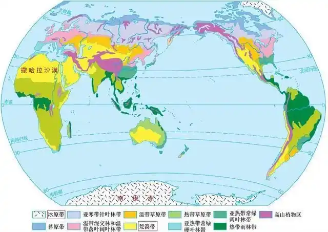 常年受副热带高气压带控制,盛行下沉气流,降水稀少;而温带大陆性气候