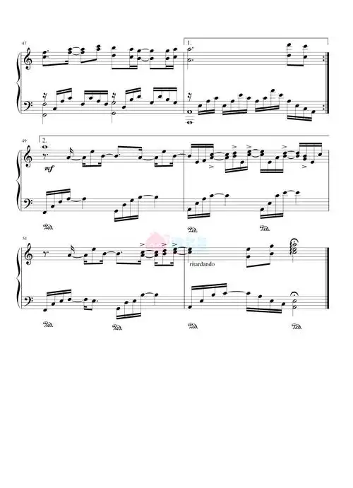 庾澄庆春泥钢琴谱