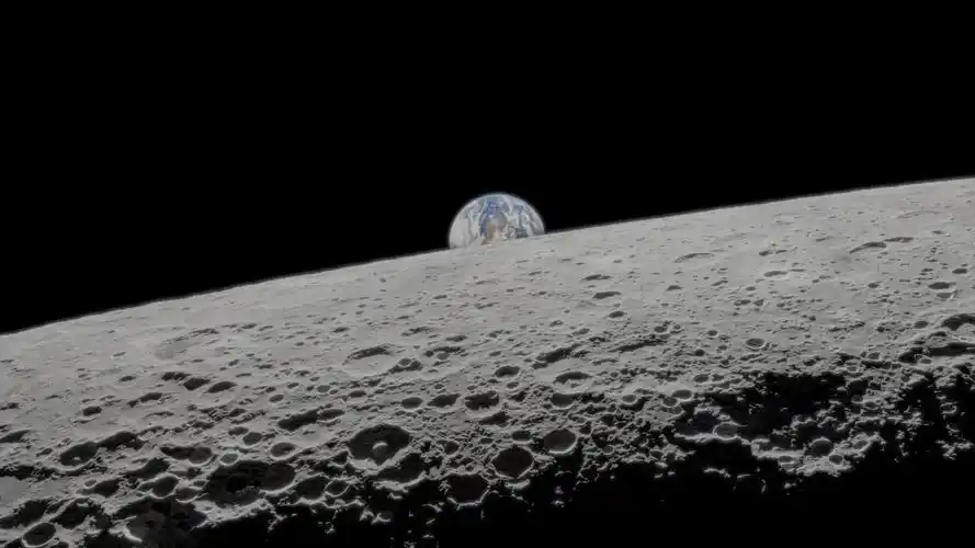 4k hdr上令人惊叹的月球景观999796 非常适合oled hdr电视