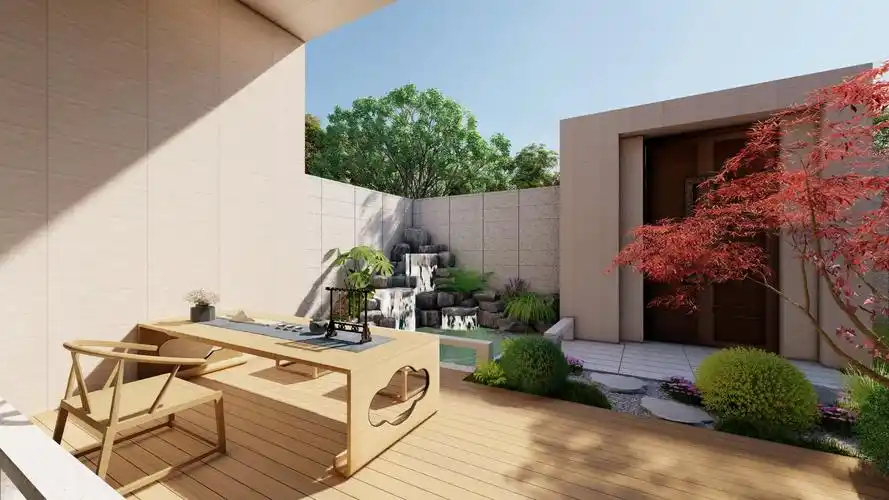 造价5万的新中式庭院设计图思路