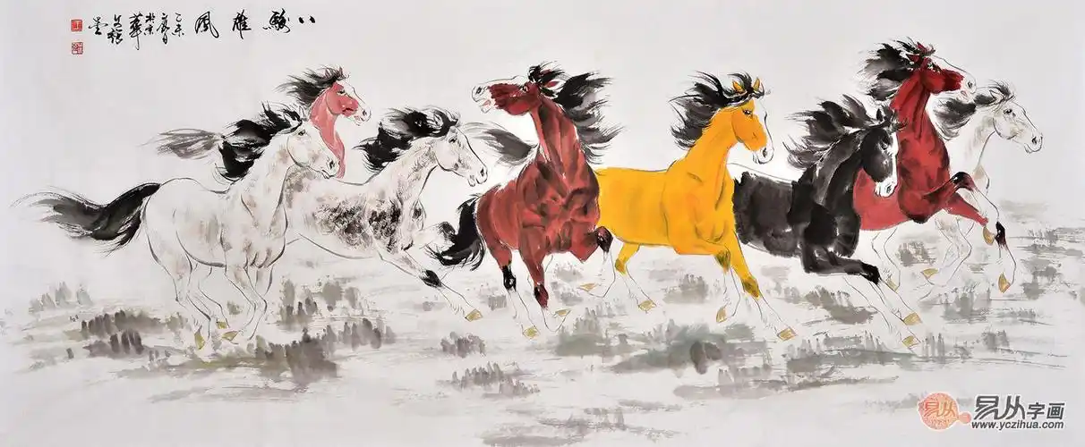 八骏图大气磅薄 悬挂客厅彰显品位