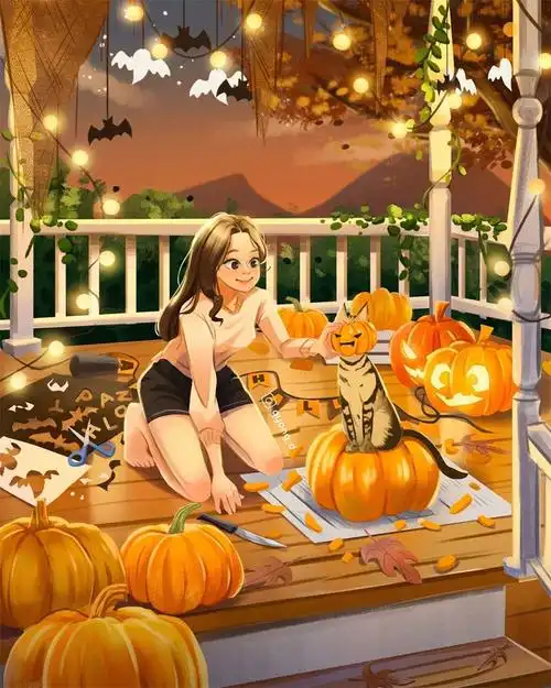 日常生活篇12张不同神态的人物场景插画