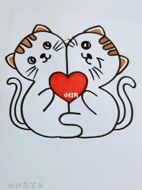 小猫咪这样画简单又可爱一看就会