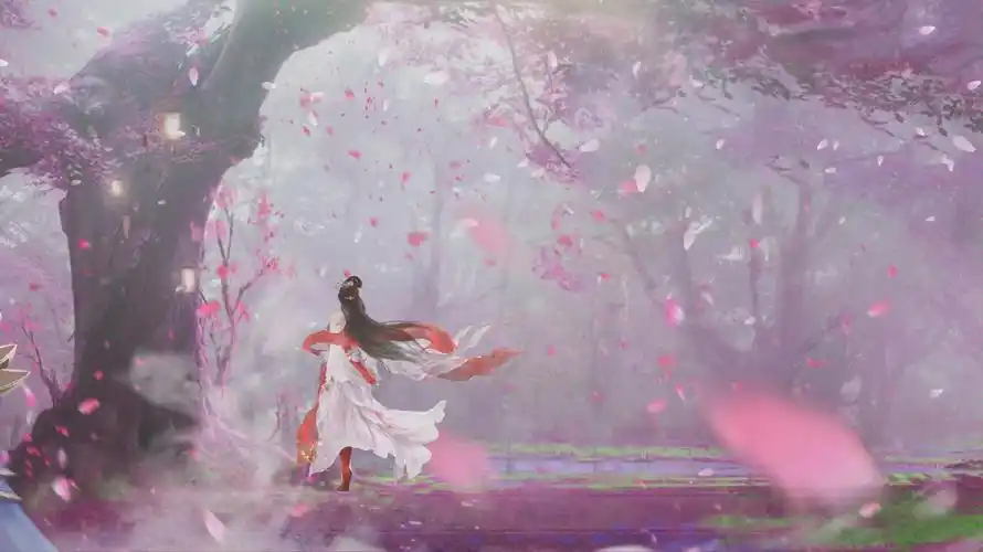 【古风动态壁纸】初见(花落教程)_哔哩哔哩_bilibili