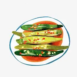 微辣的腌黄瓜凉菜