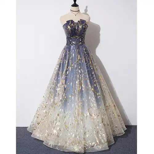 晚礼服女2020新款一字肩