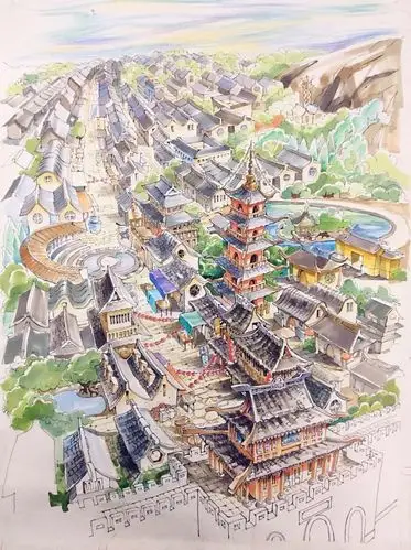 古城场景|插画|概念设定|lychee 77 - 原创作品 - 站酷 (zcool)