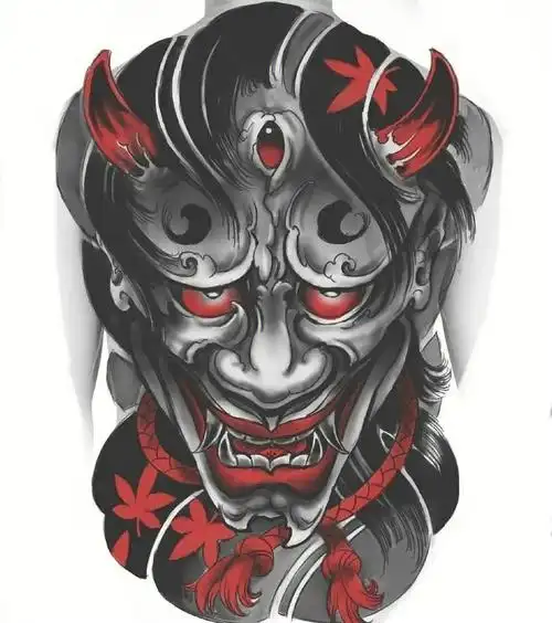 般若满背纹身手稿