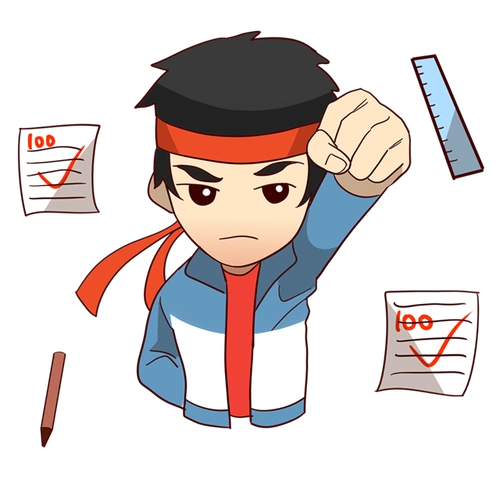 高考满分人物矢量图