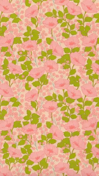 粉红色 文艺可爱小碎花~ 平铺 可爱 line 换不完的背景手机壁纸.