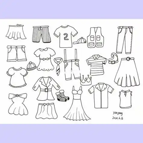 服饰搭配简笔画服装幼儿园简笔画(衣物类)_简笔画_幼儿园_教育_学前