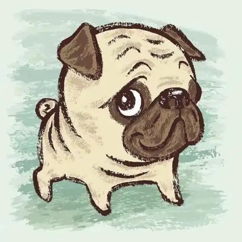 戴眼镜狗卡通头像图片大全