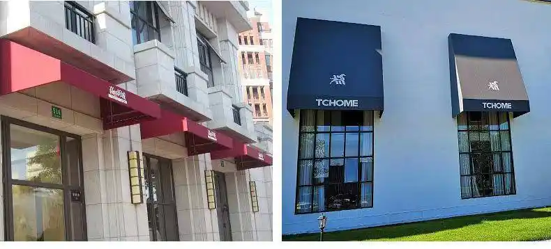 商业街装饰雨棚庭院阳台遮阳棚市场商场折叠固定篷