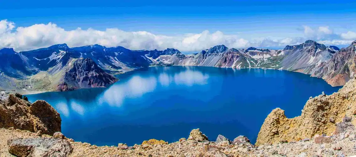 长白山顶观天池