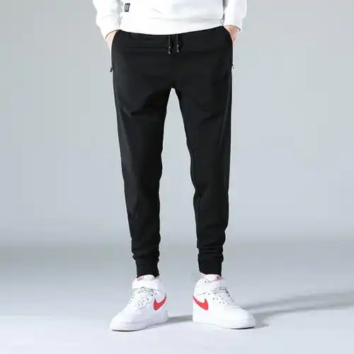 春秋季薄款休闲裤男运动裤束脚裤修身小脚卫裤时尚韩版潮流男裤子