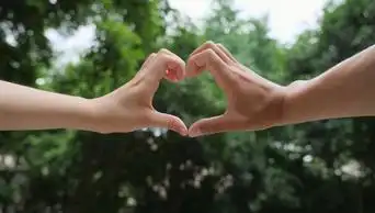 4k升格情侣手势比心动作爱情浪漫意境实拍