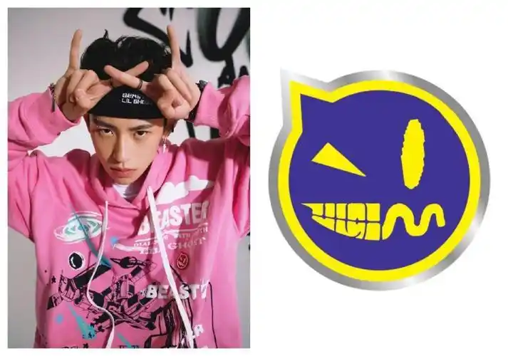 在首个联名系列中,小鬼的鬼脸logo与 beaster 的 logo 各取一半,组合