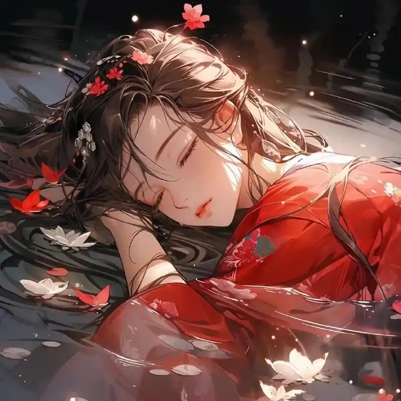 古风红衣系情侣头像. 676767